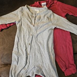 Modern Moments Baby Girl Neutral Pink Romper Lot 0-3